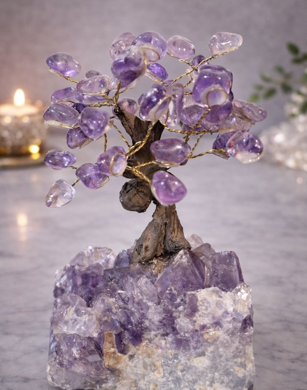 amethyst crystals tree