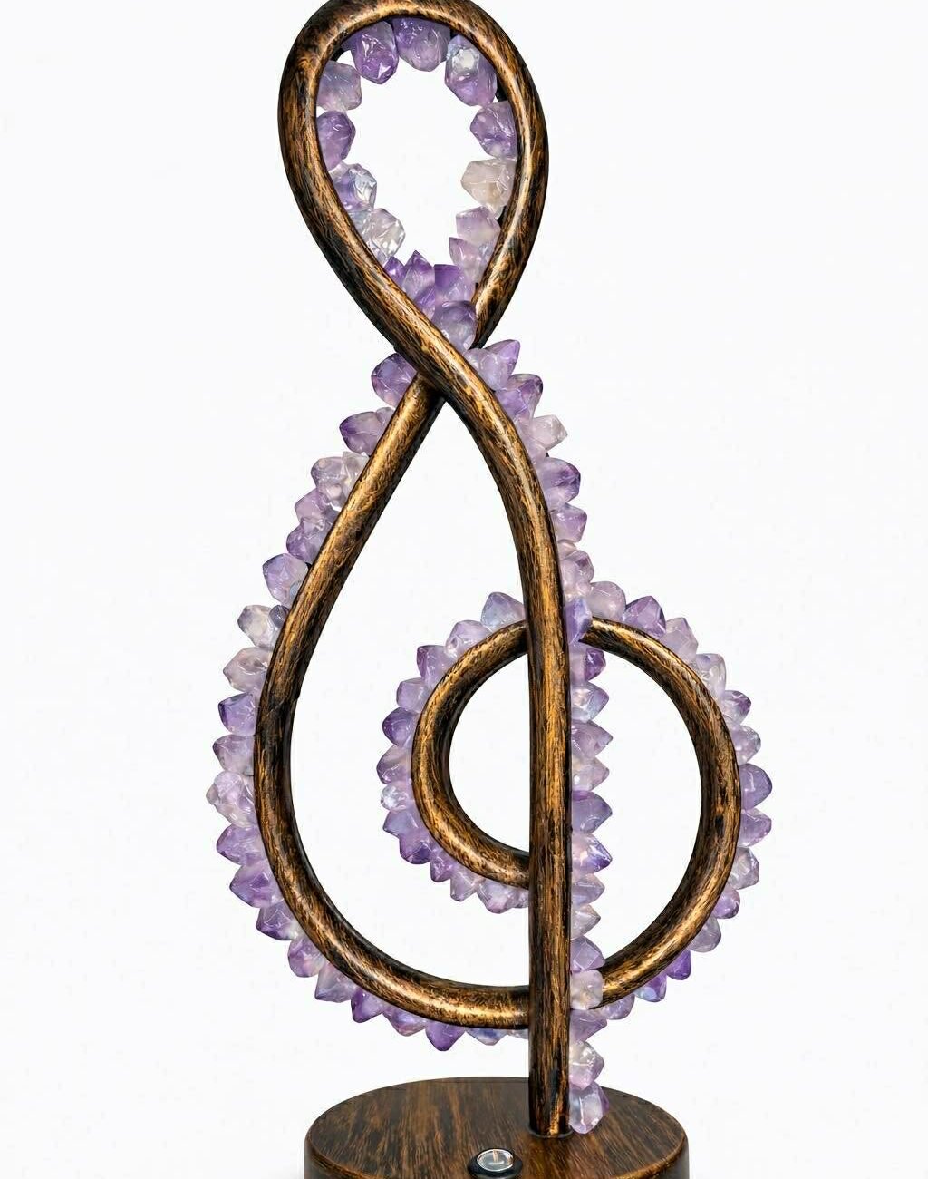 amethyst harmony clef lamp