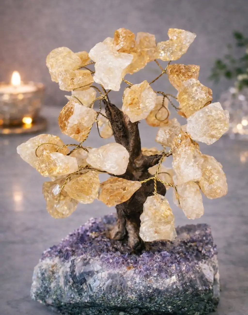 citrine crystal tree