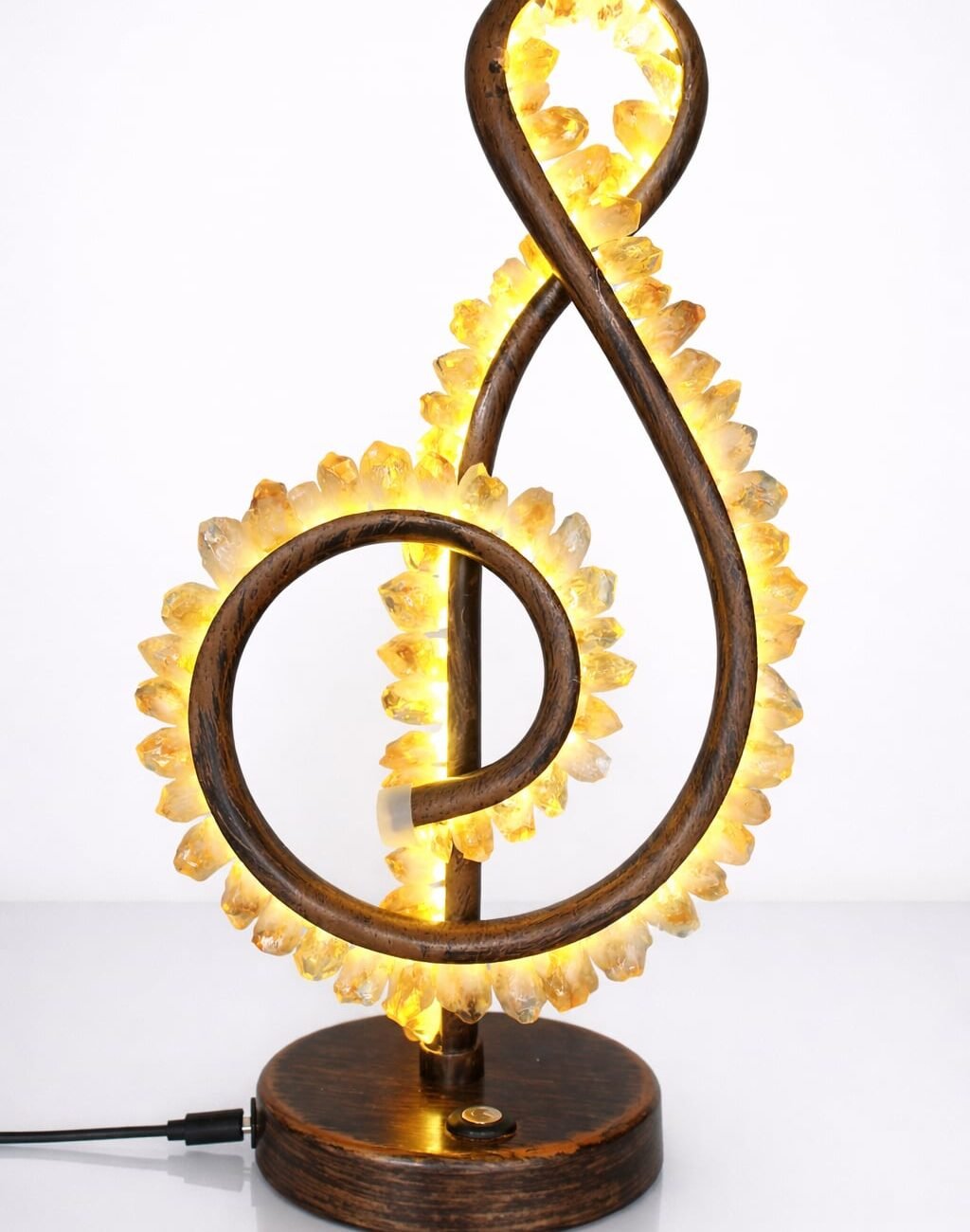 citrine music clef lamp